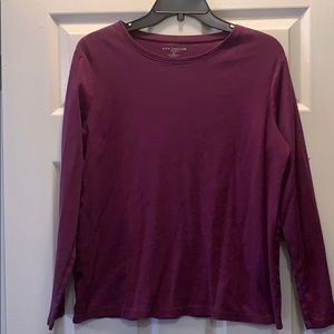 🔥 3/$10 XL Ann Taylor purple longsleeve shirt